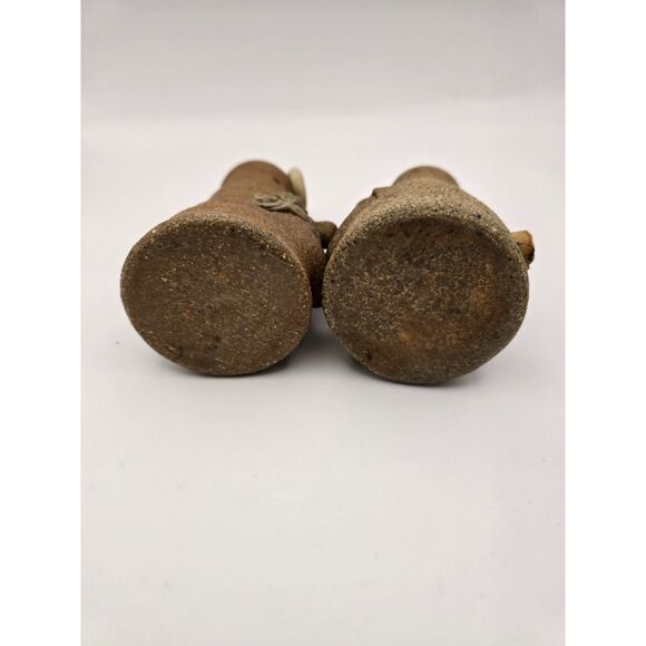 Vintage 1970's "Ugly Face" Handmade Pottery Salt And Pepper Shakers - Picture 4 of 4